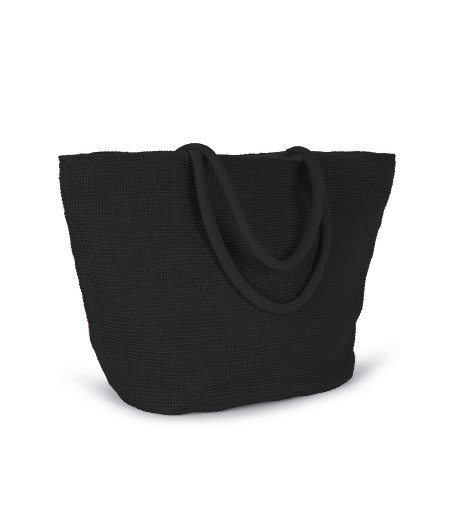 Sac shopping en fils de jute tressée, effet toile tricotée