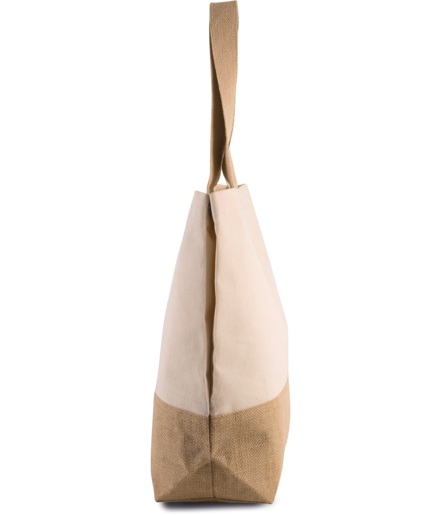 Sac shopping en toiles de coton et jute
