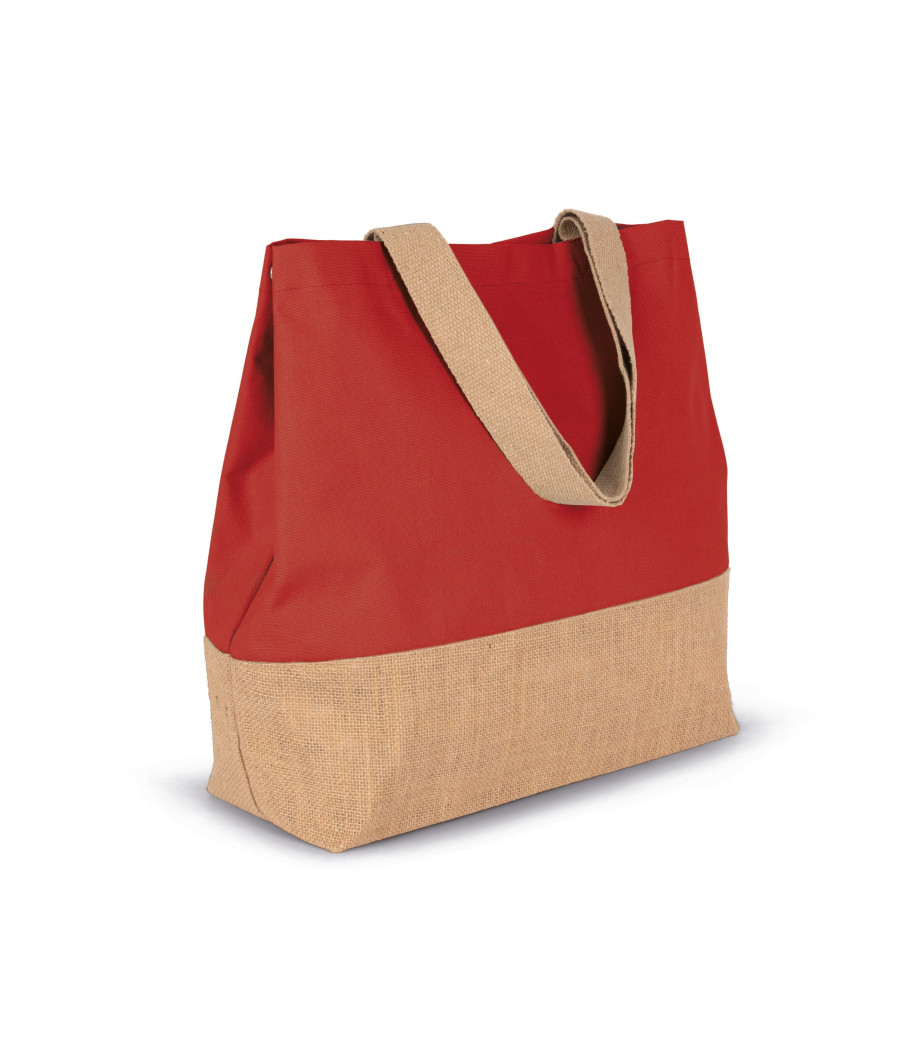Sac shopping en toiles de coton et jute