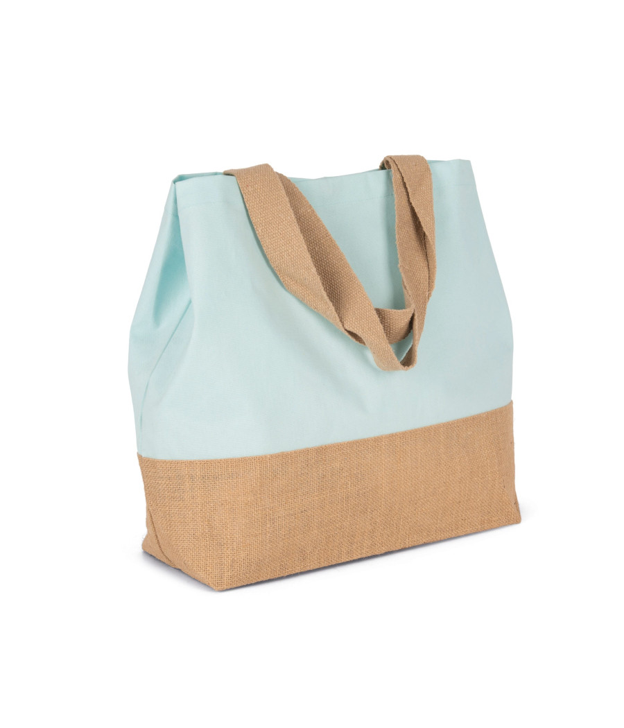 Sac shopping en toiles de coton et jute