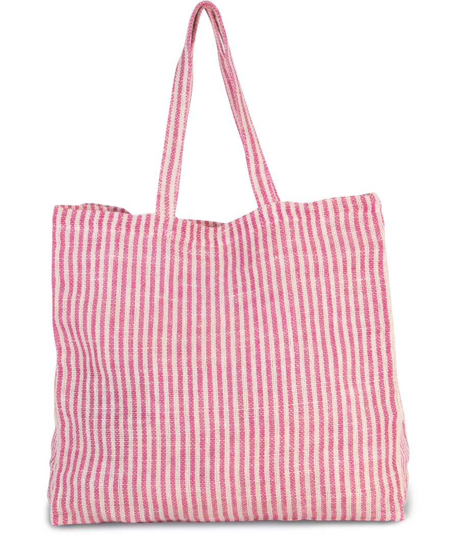 Sac shopping à rayures en juco