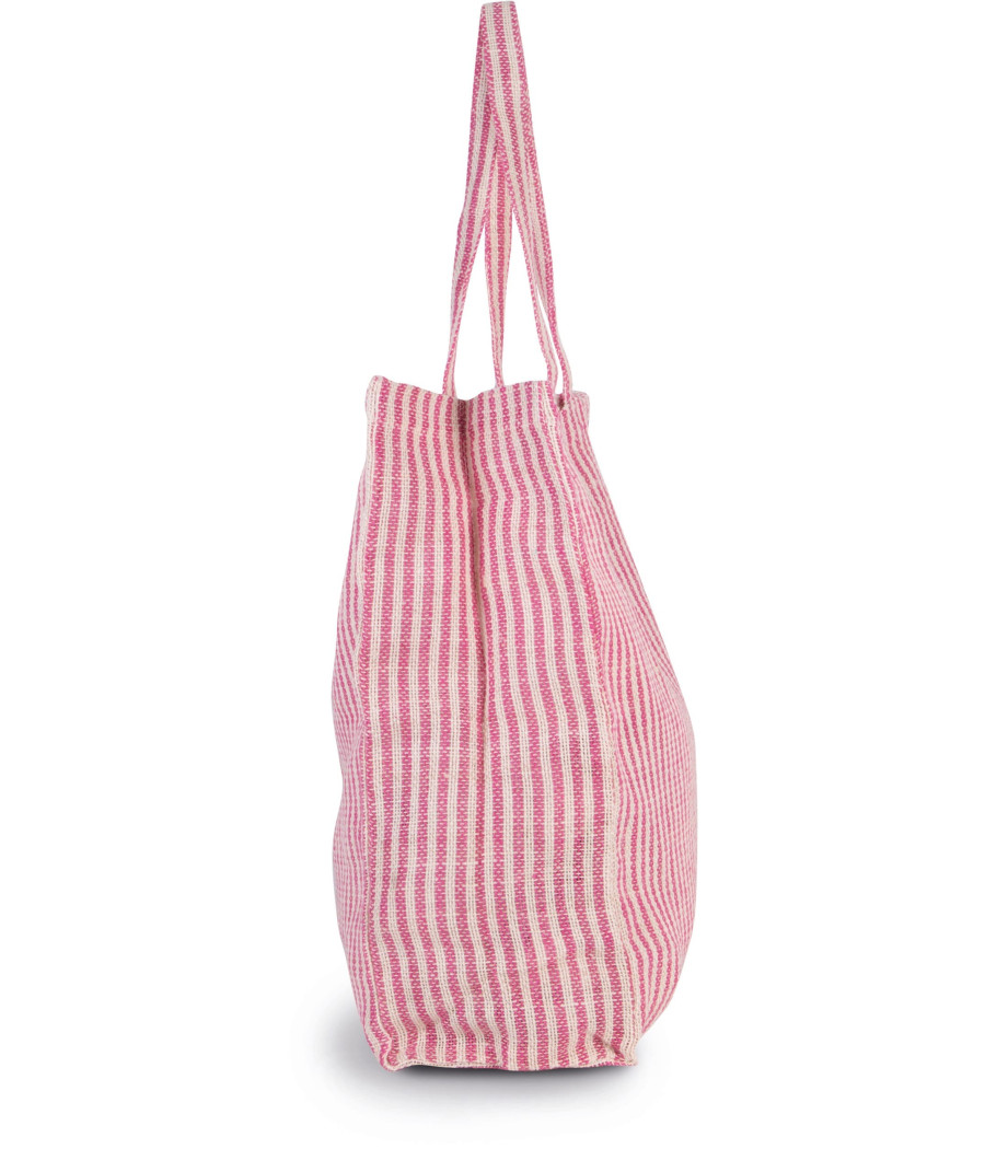 Sac shopping à rayures en juco
