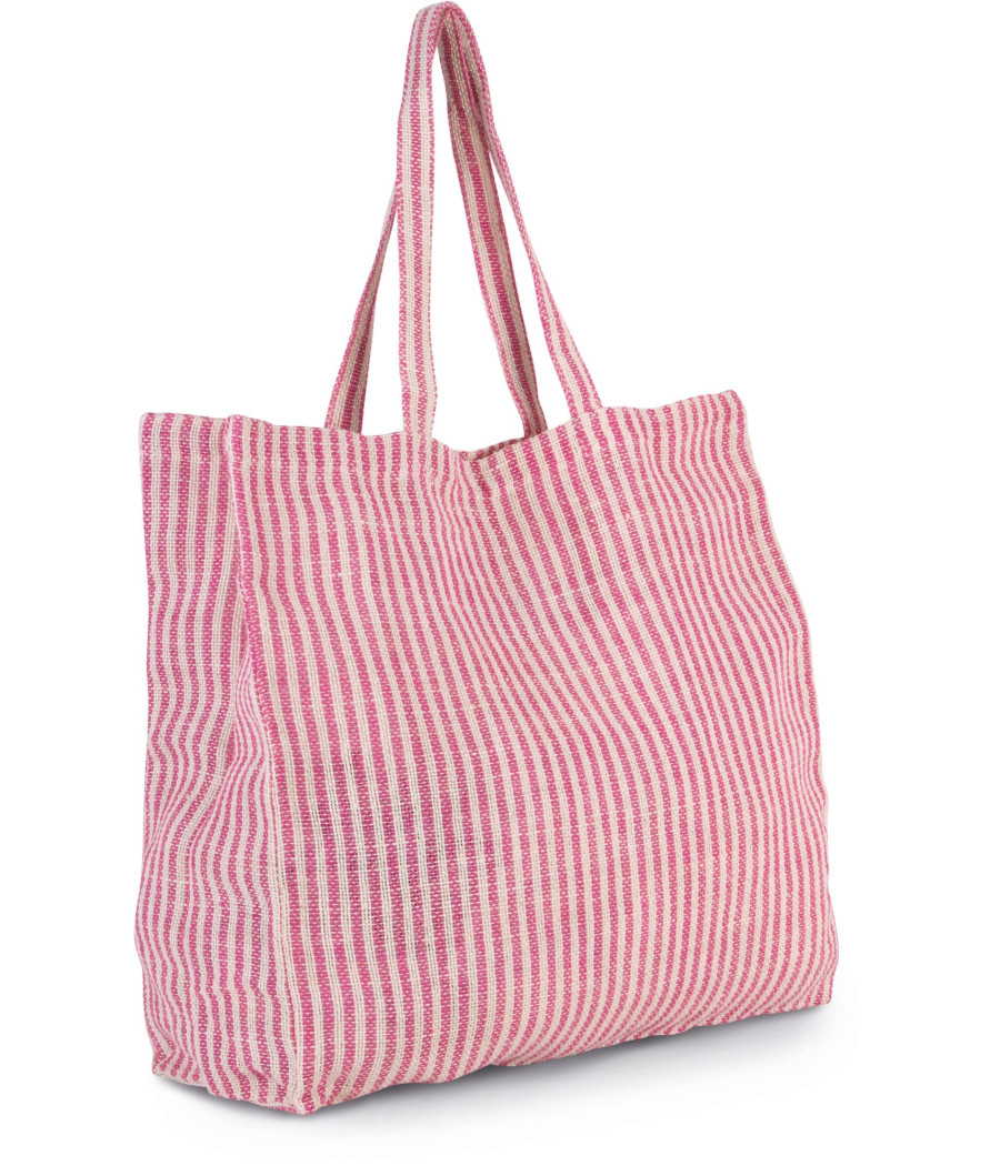 Sac shopping à rayures en juco