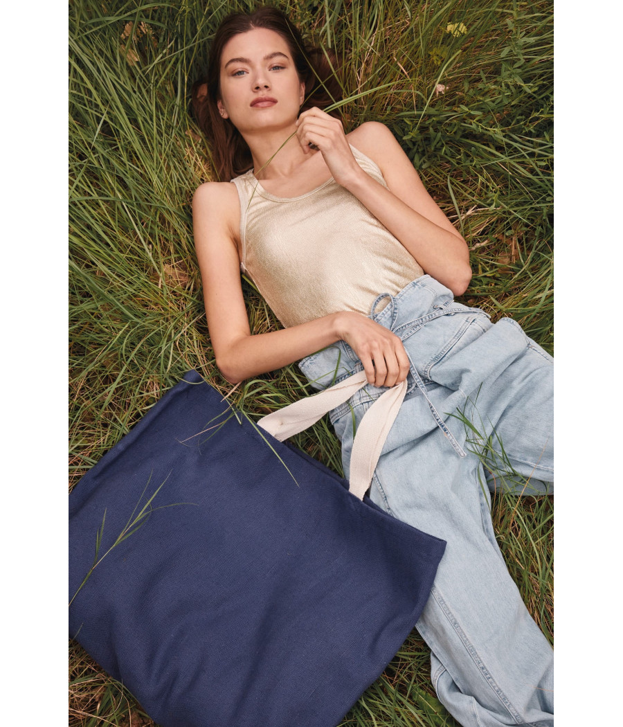 Grand sac de shopping fourre-tout esprit rustique