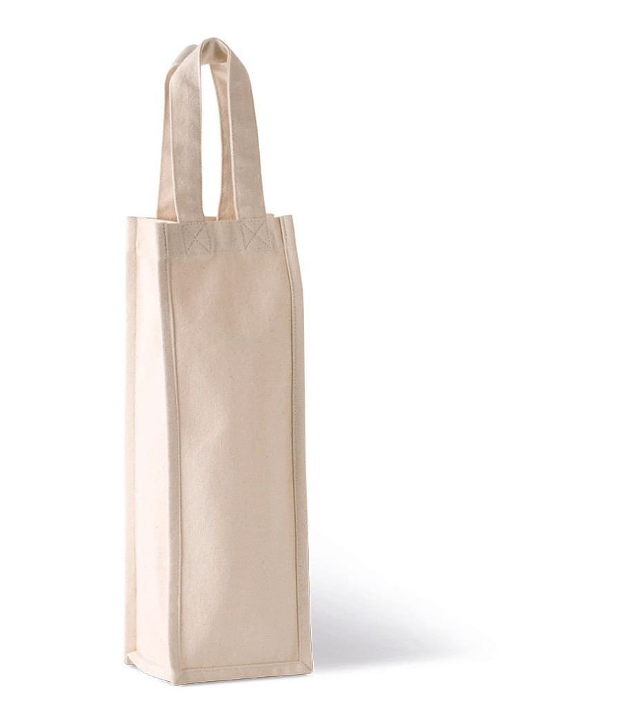 Sac porte-bouteille en coton canvas