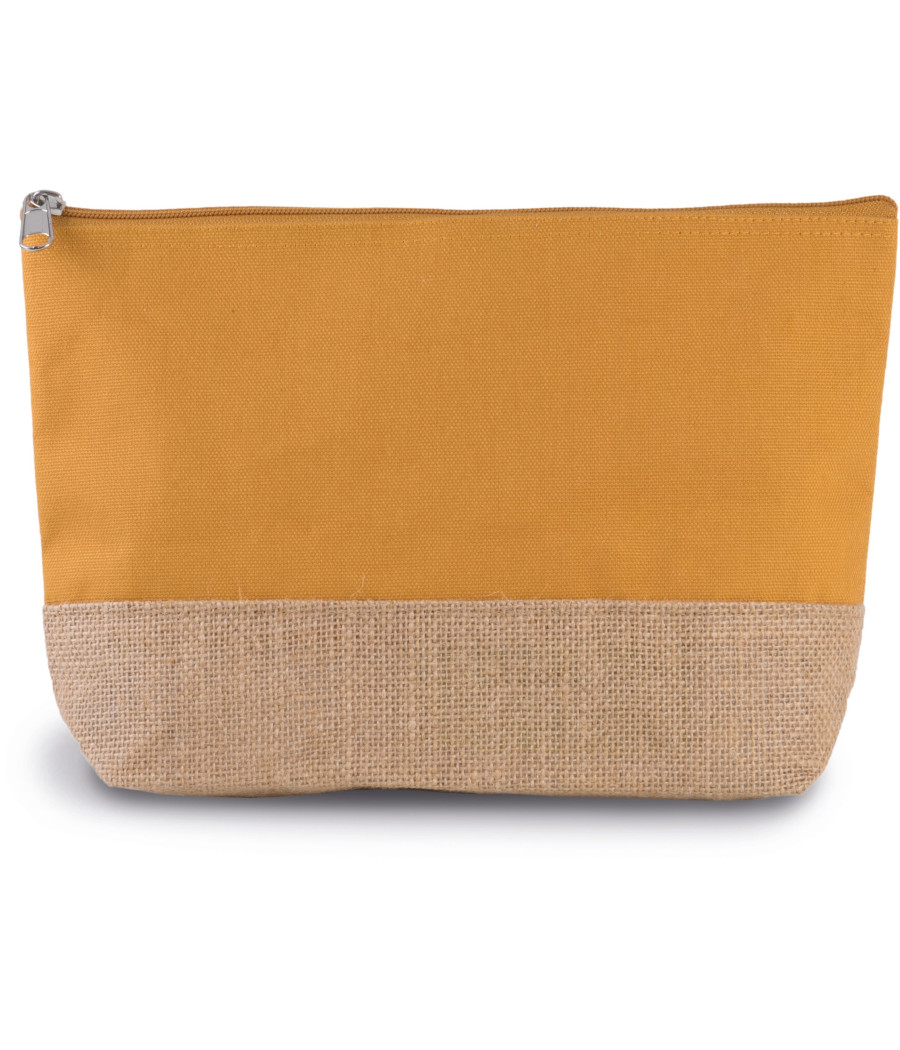 Pochette en toiles de coton et jute
