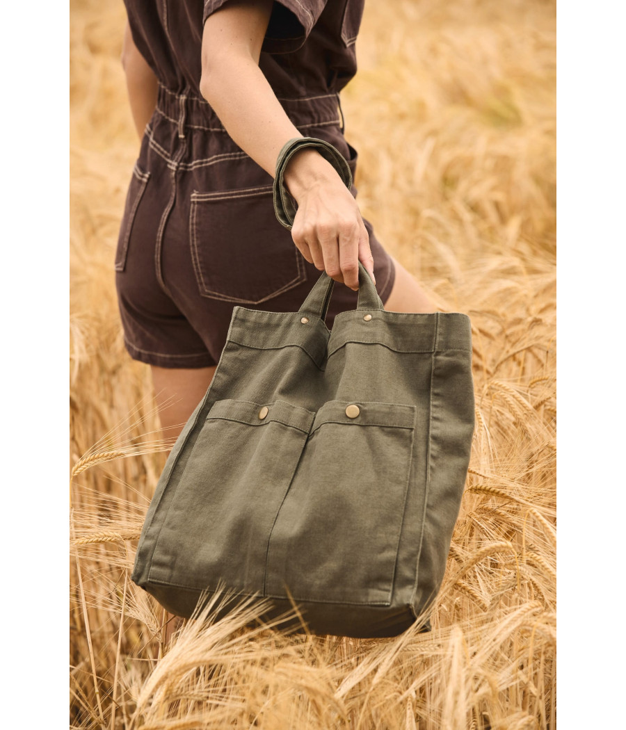 Sac à main à double poche frontale