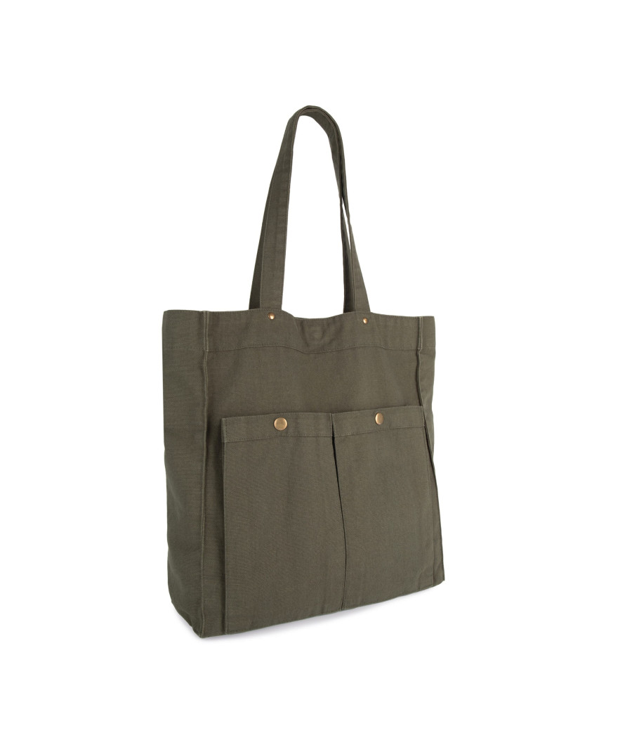 Sac à main à double poche frontale