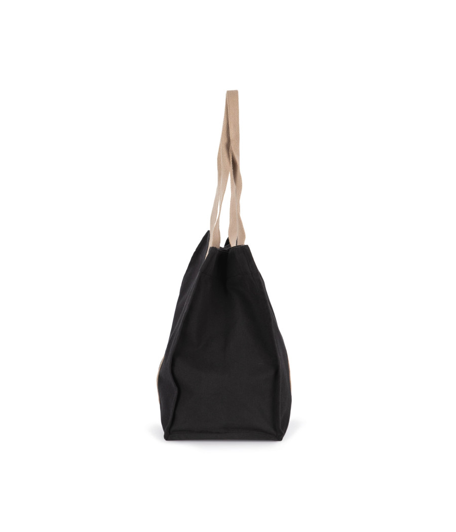 Grand sac shopping à soufflet recyclé