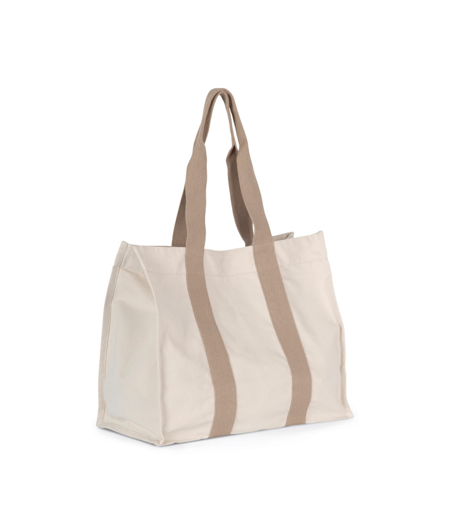 Grand sac shopping à soufflet recyclé