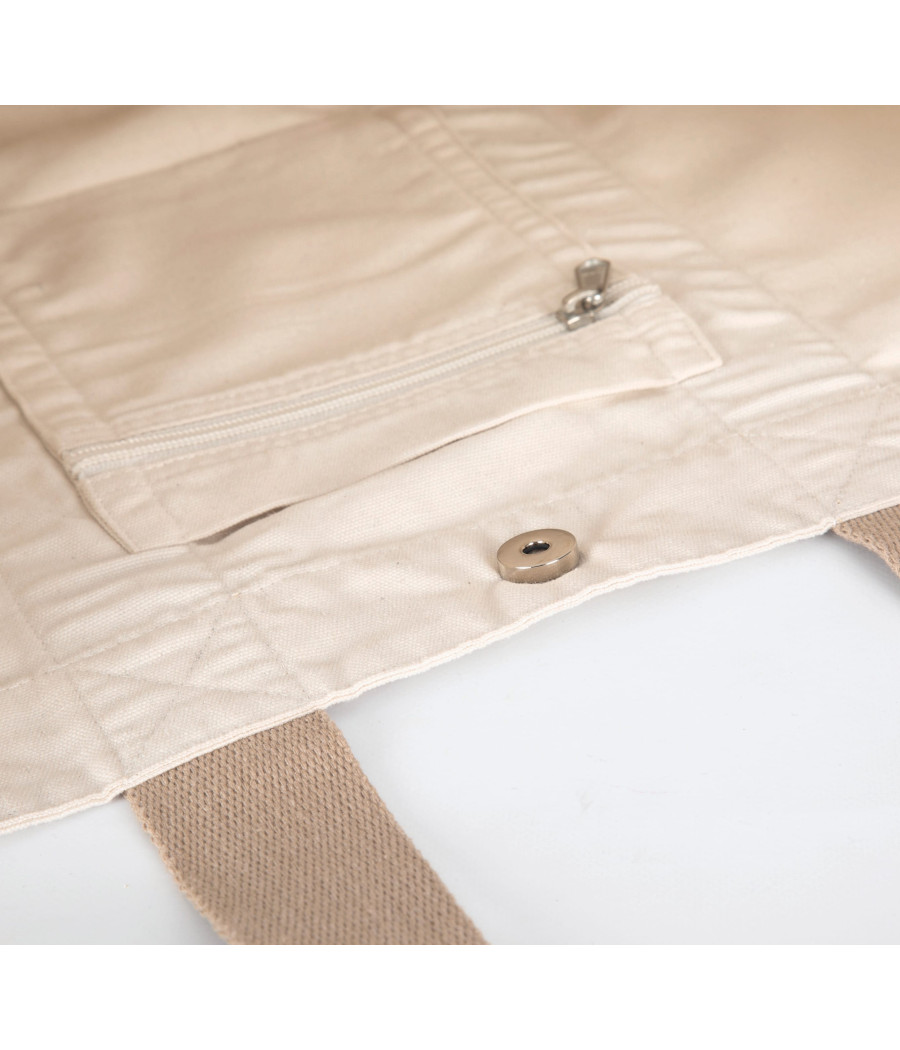 Grand sac shopping à soufflet recyclé