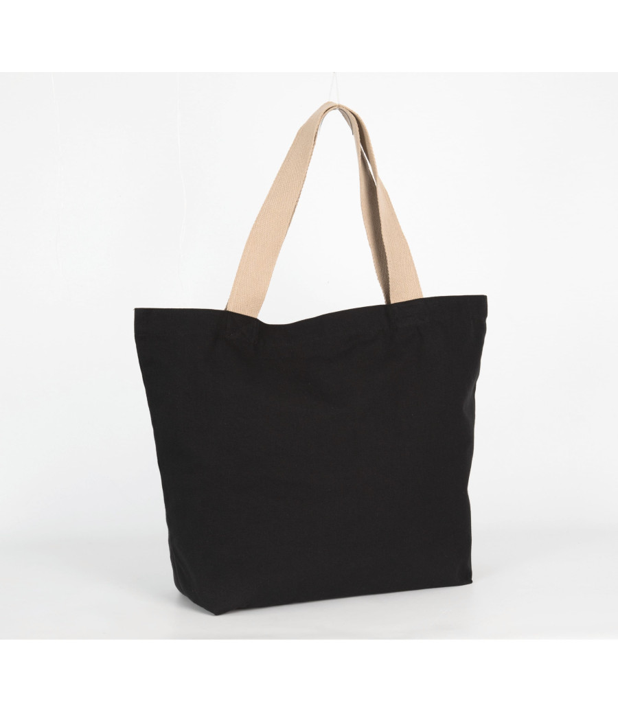 Grand sac shopping recyclé à fond plat