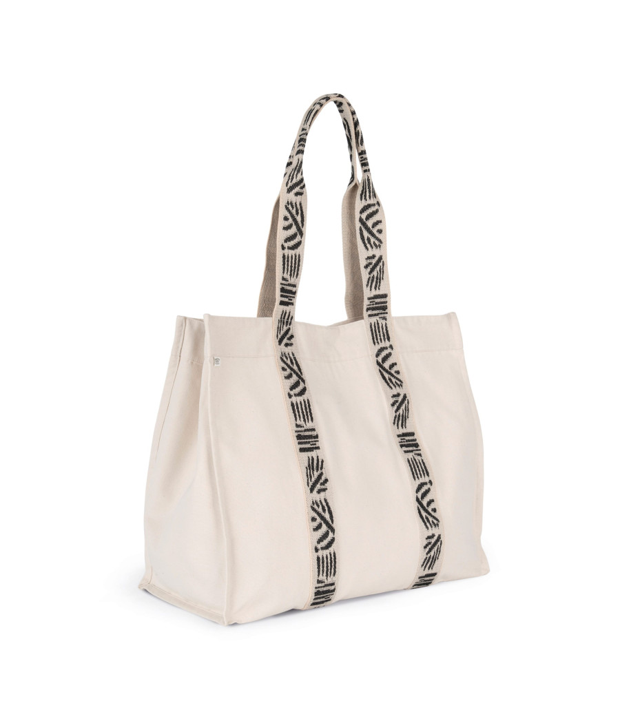 Grand sac shopping recyclé à soufflet