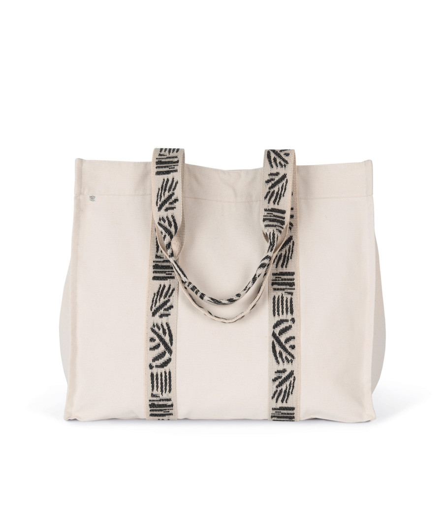 Grand sac shopping recyclé à soufflet