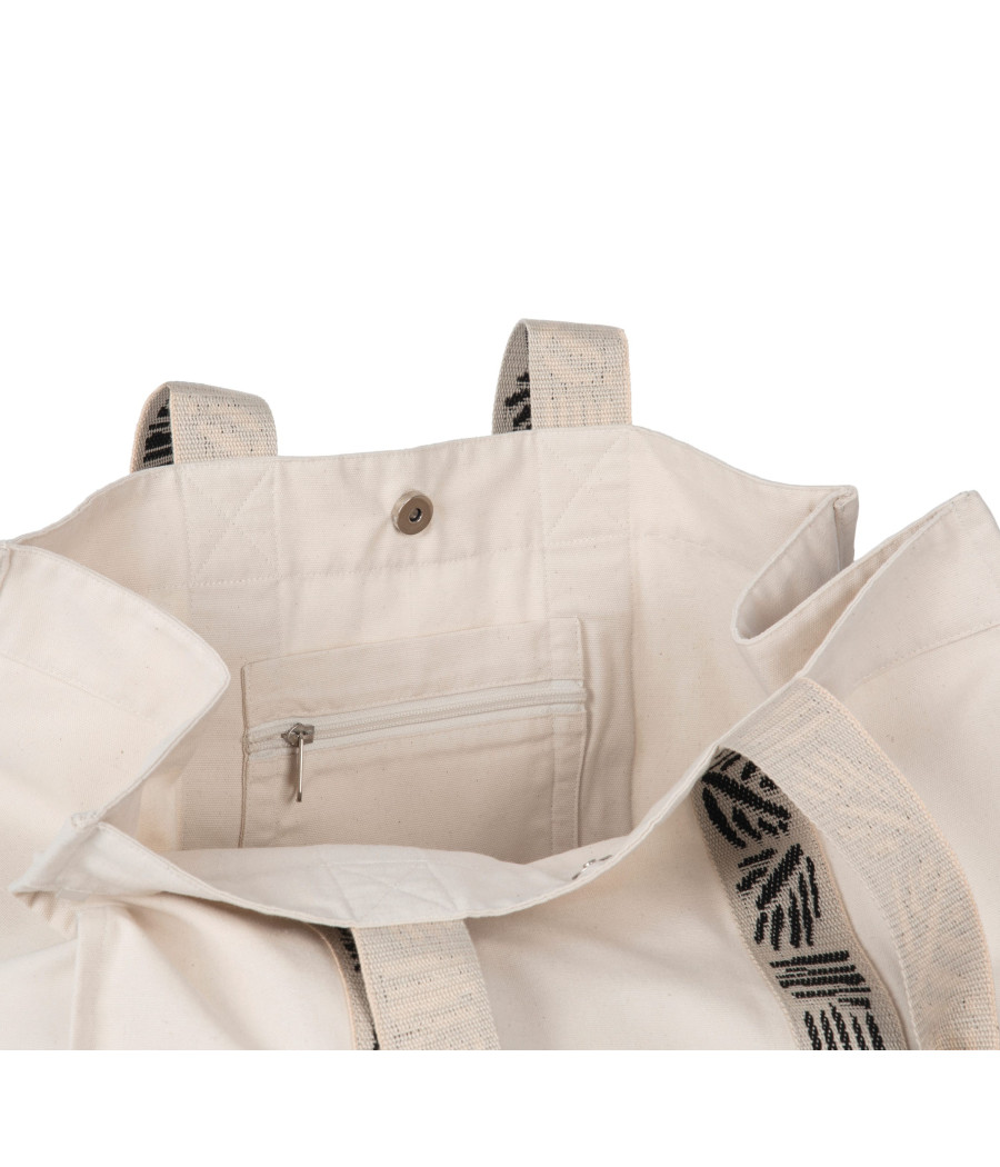 Grand sac shopping recyclé à soufflet