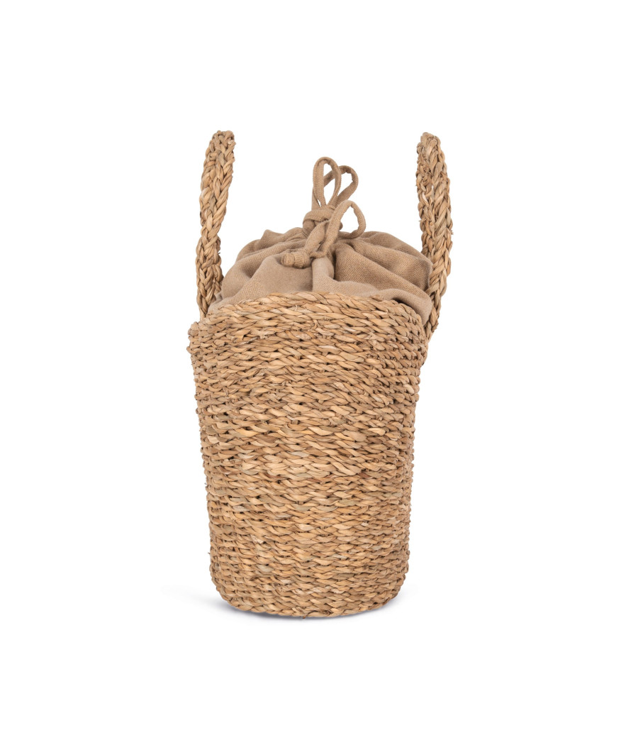 Sac panier demi-lune en jonc de mer