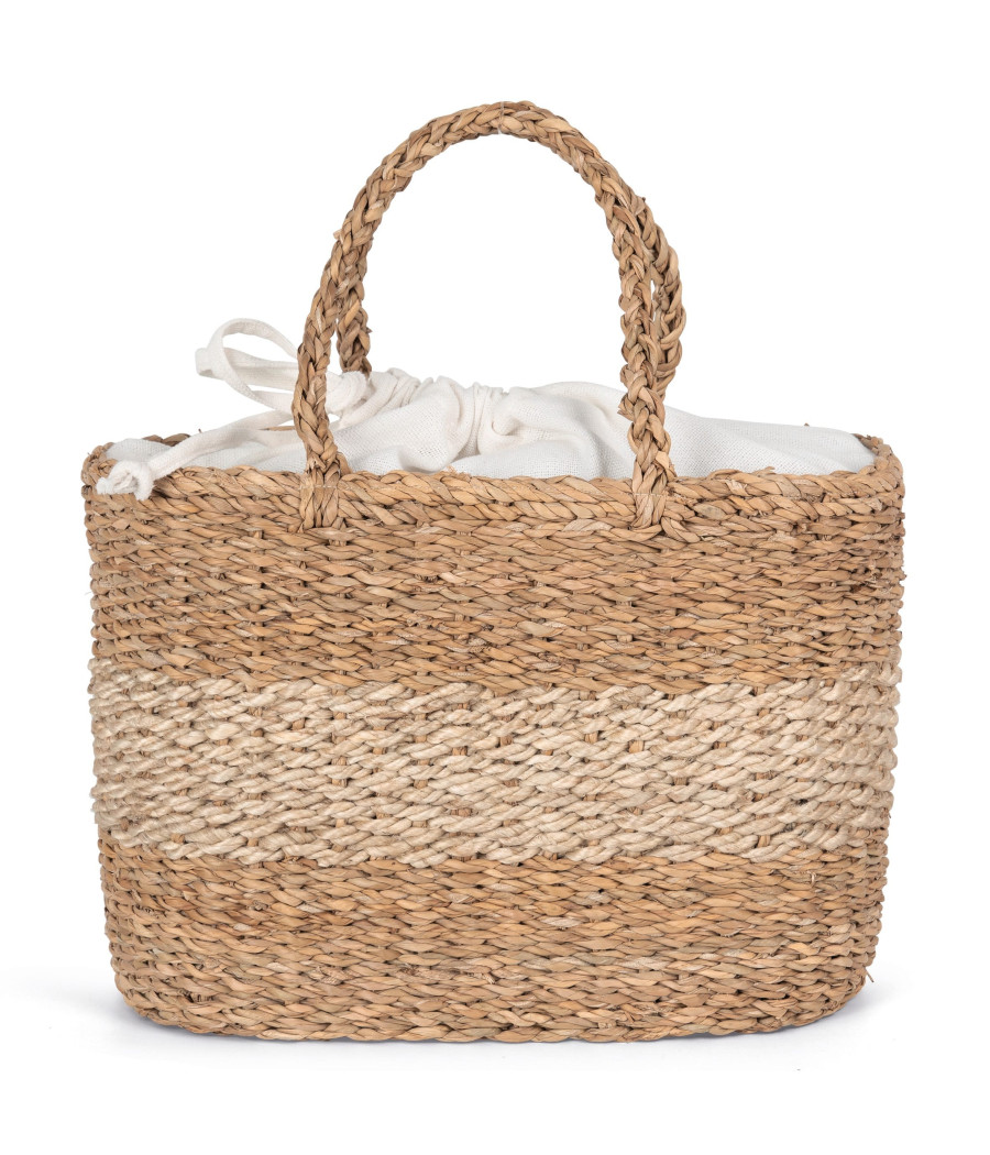 Sac panier en jute et jonc de mer