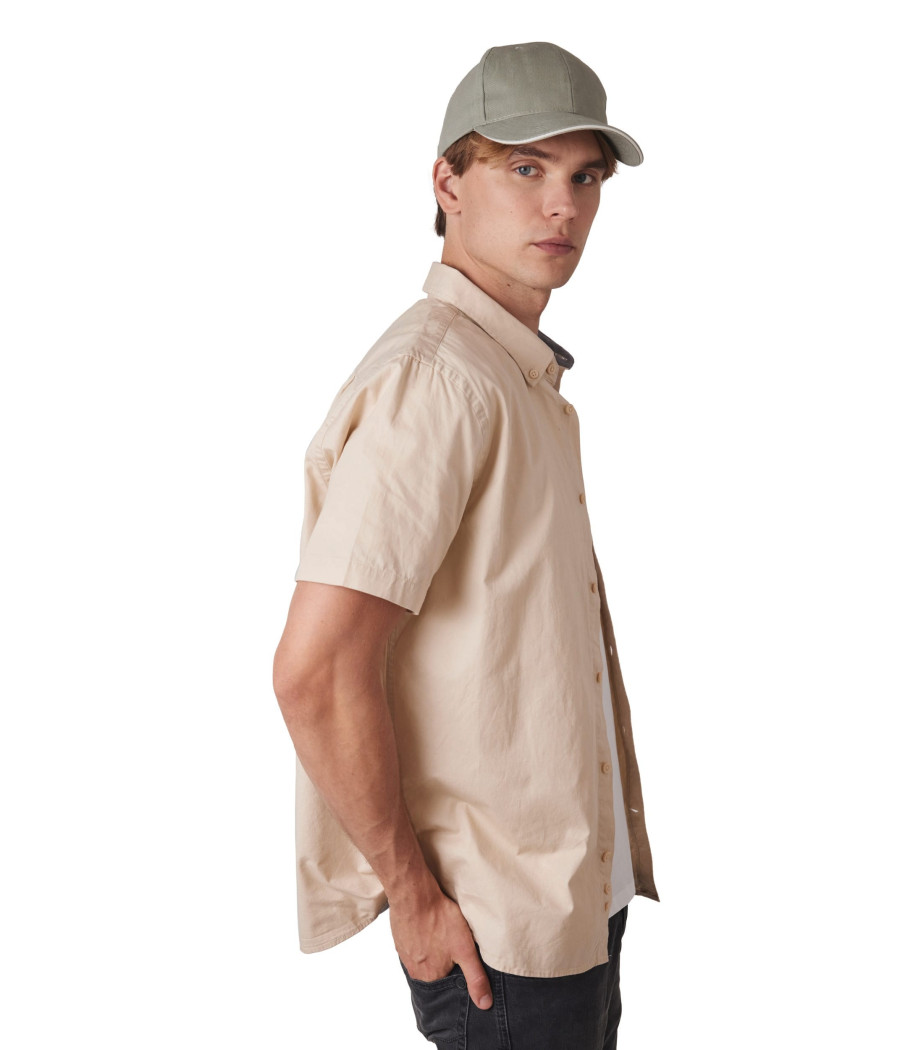 Casquette en coton biologique à sandwich contrasté - 6 panneaux