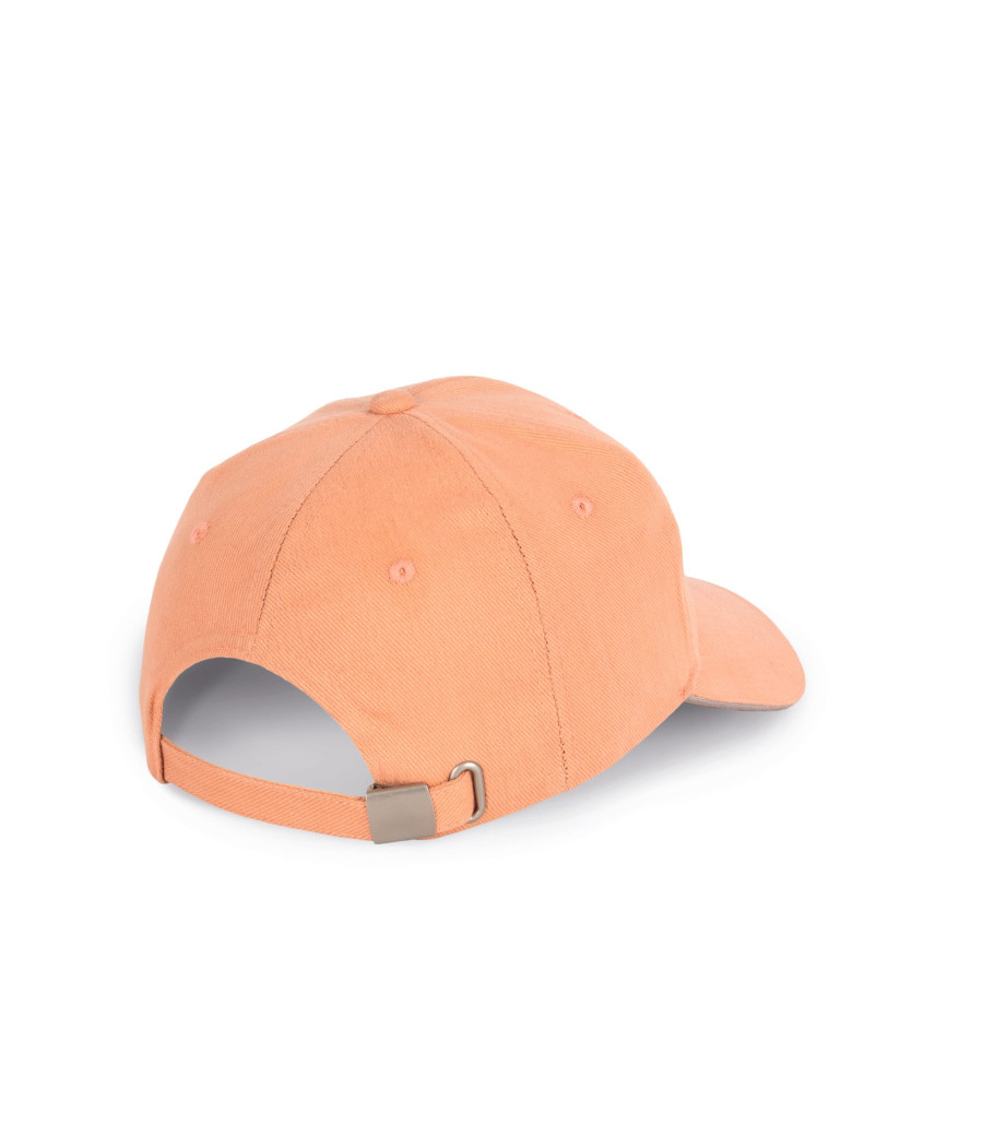 Casquette en coton biologique à sandwich contrasté - 6 panneaux