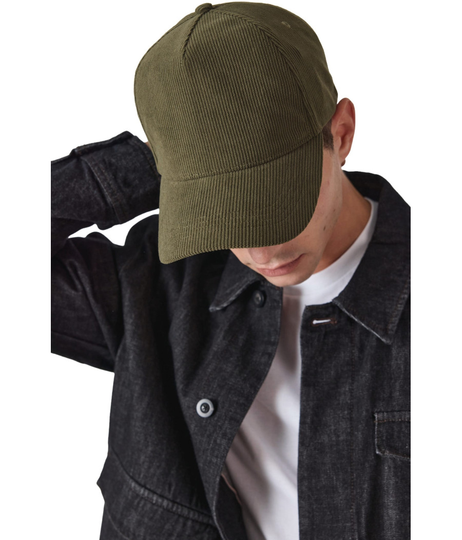 Casquette 5 panneaux en velours