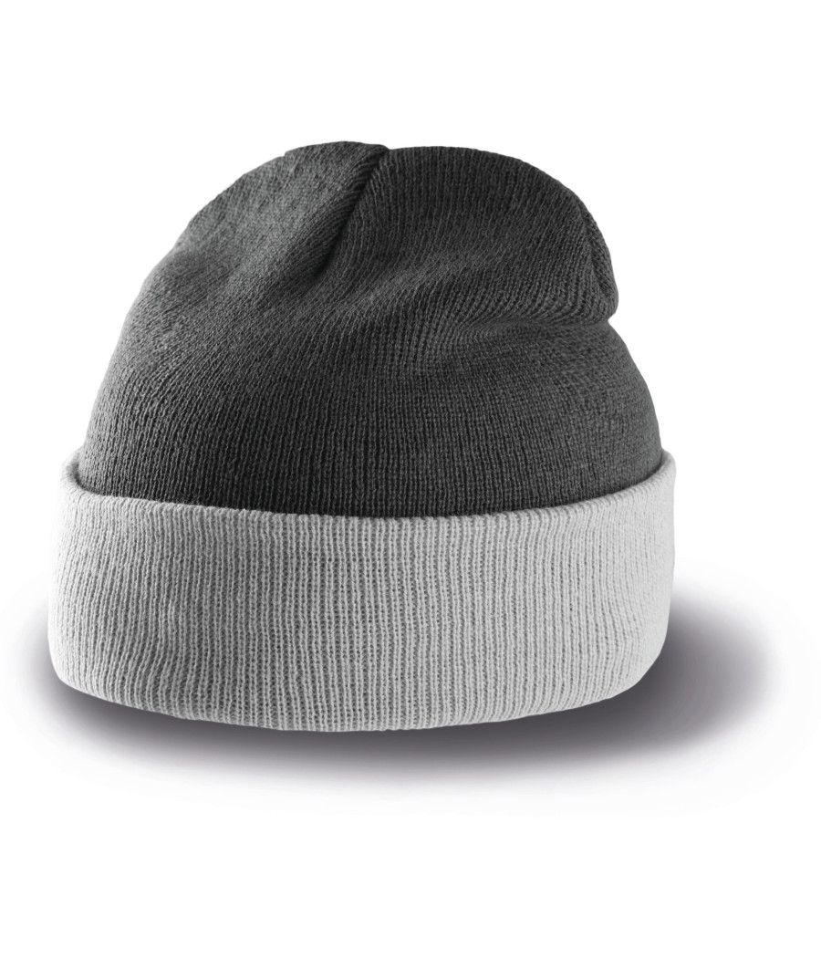 Bonnet bicolore avec revers