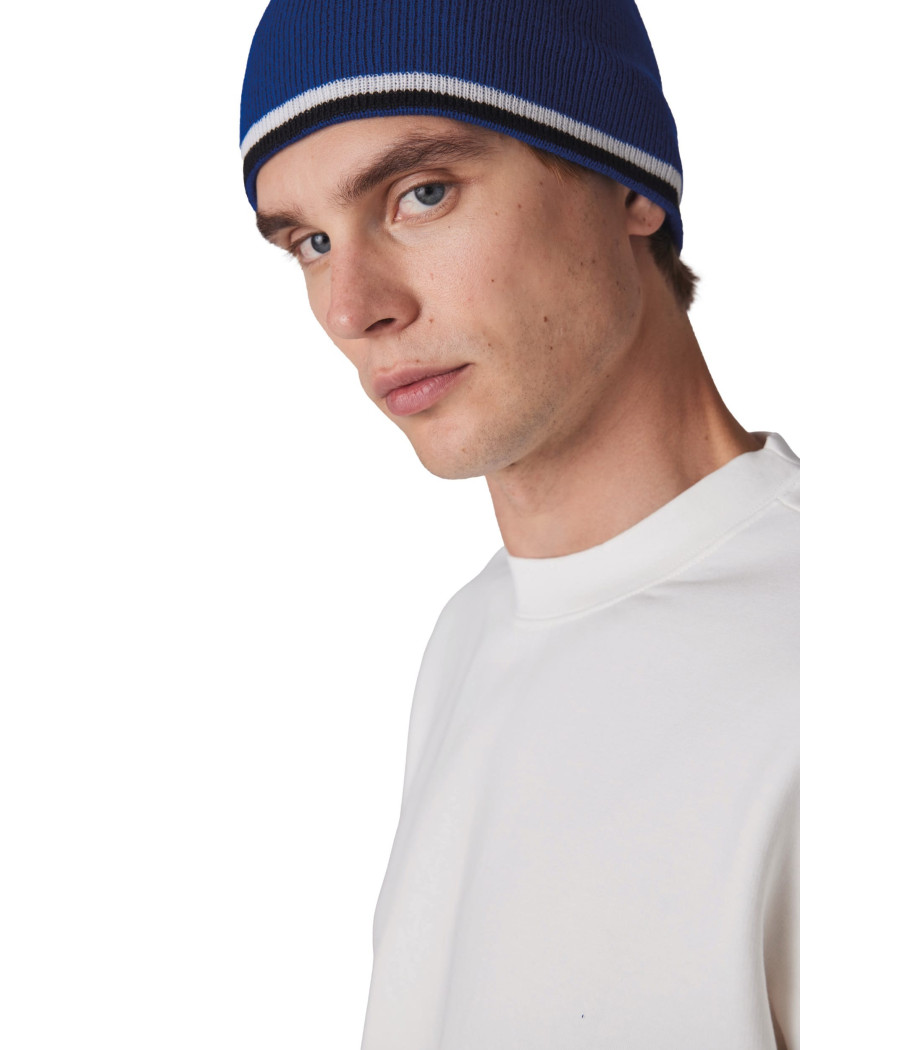 Bonnet bande bicolore contrastée