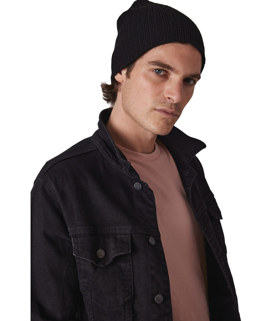 Bonnet tricot côtelé