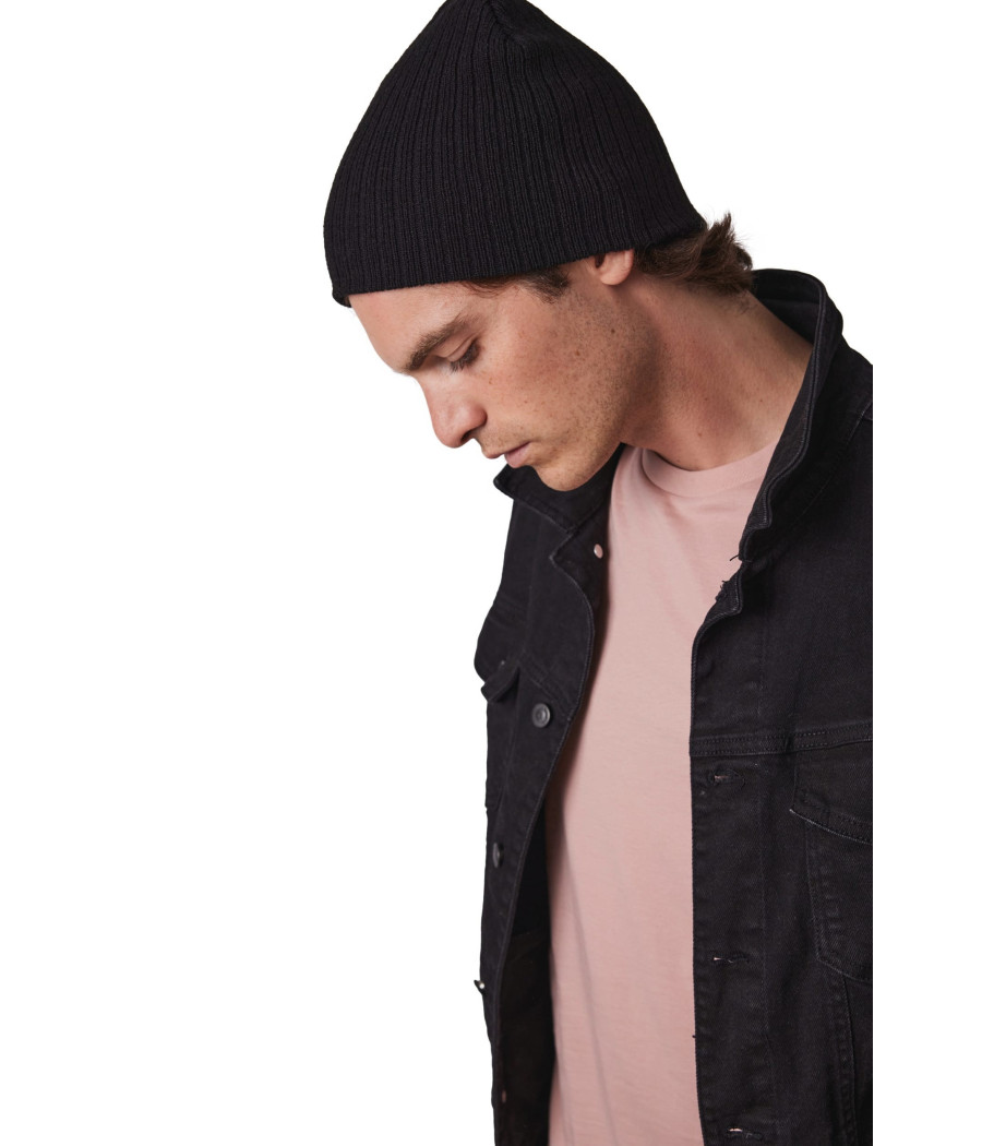 Bonnet tricot côtelé