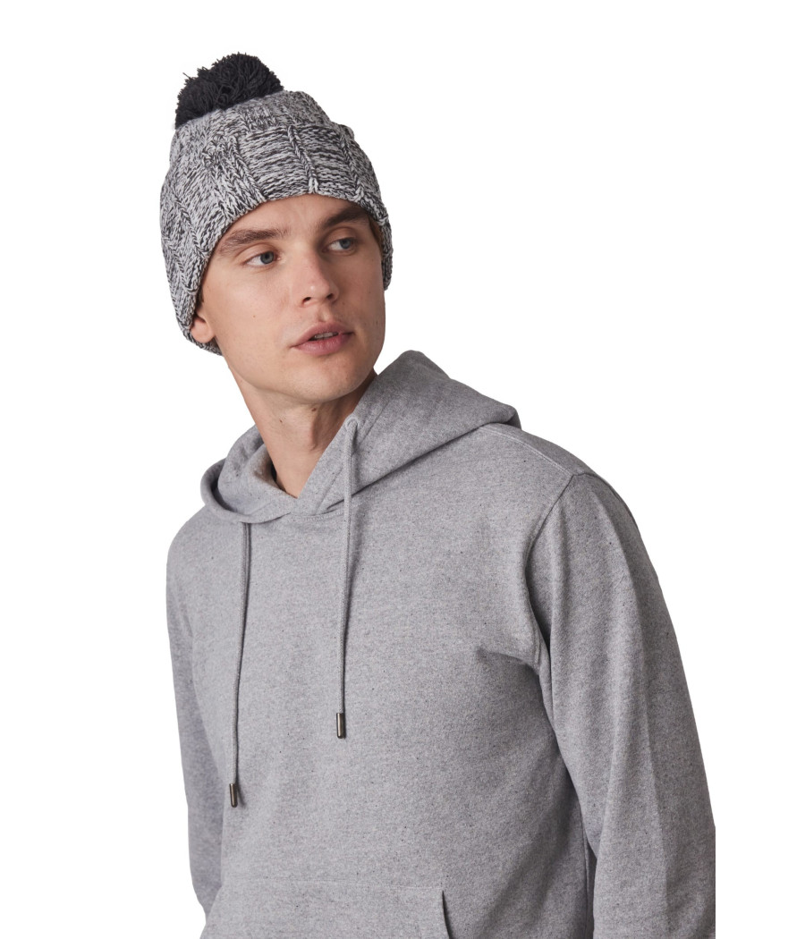 Bonnet à pompon avec revers