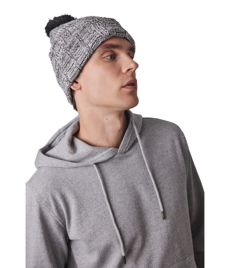 Bonnet à pompon avec revers