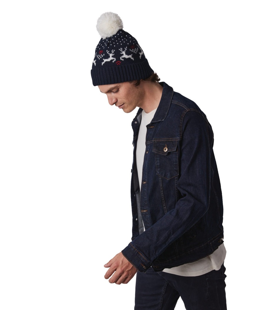 Bonnet de Noël motifs rennes