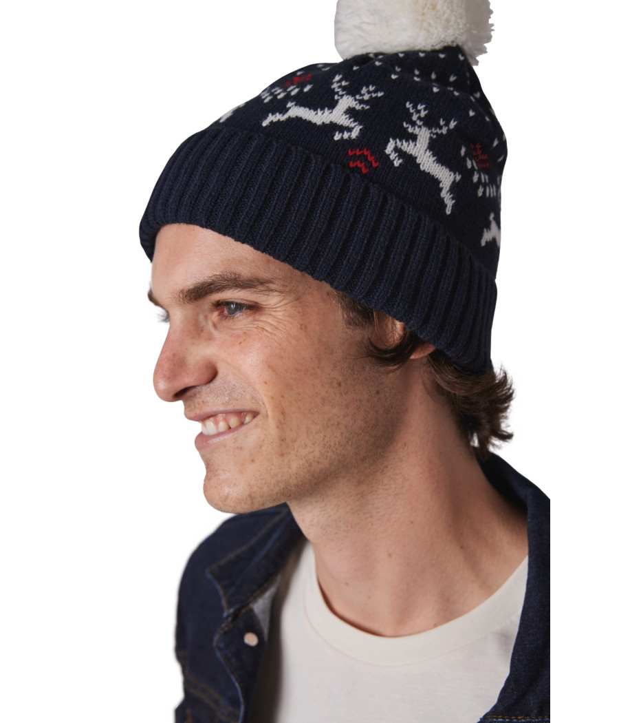 Bonnet de Noël motifs rennes