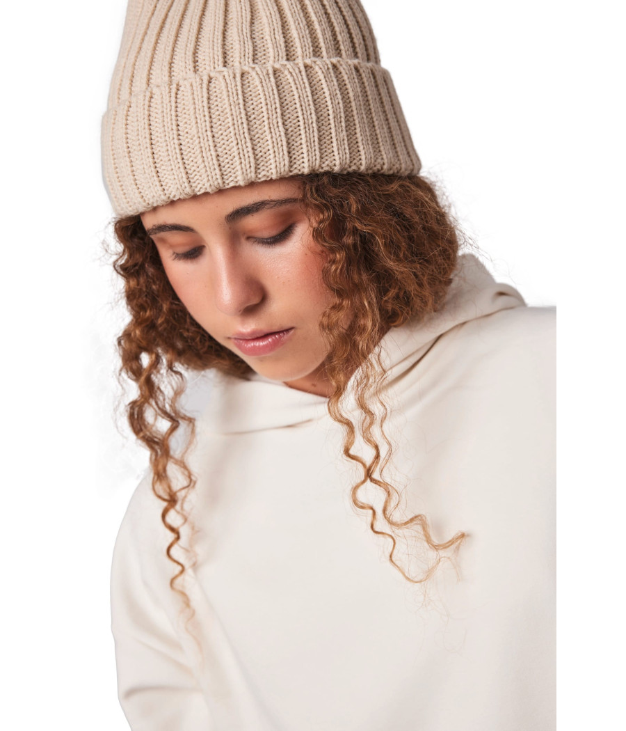 Bonnet à double côte et revers