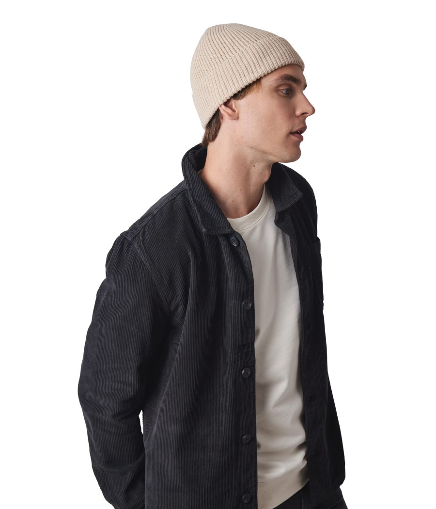 Bonnet côtelé avec revers