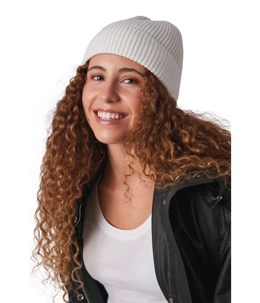 Bonnet côtelé avec revers