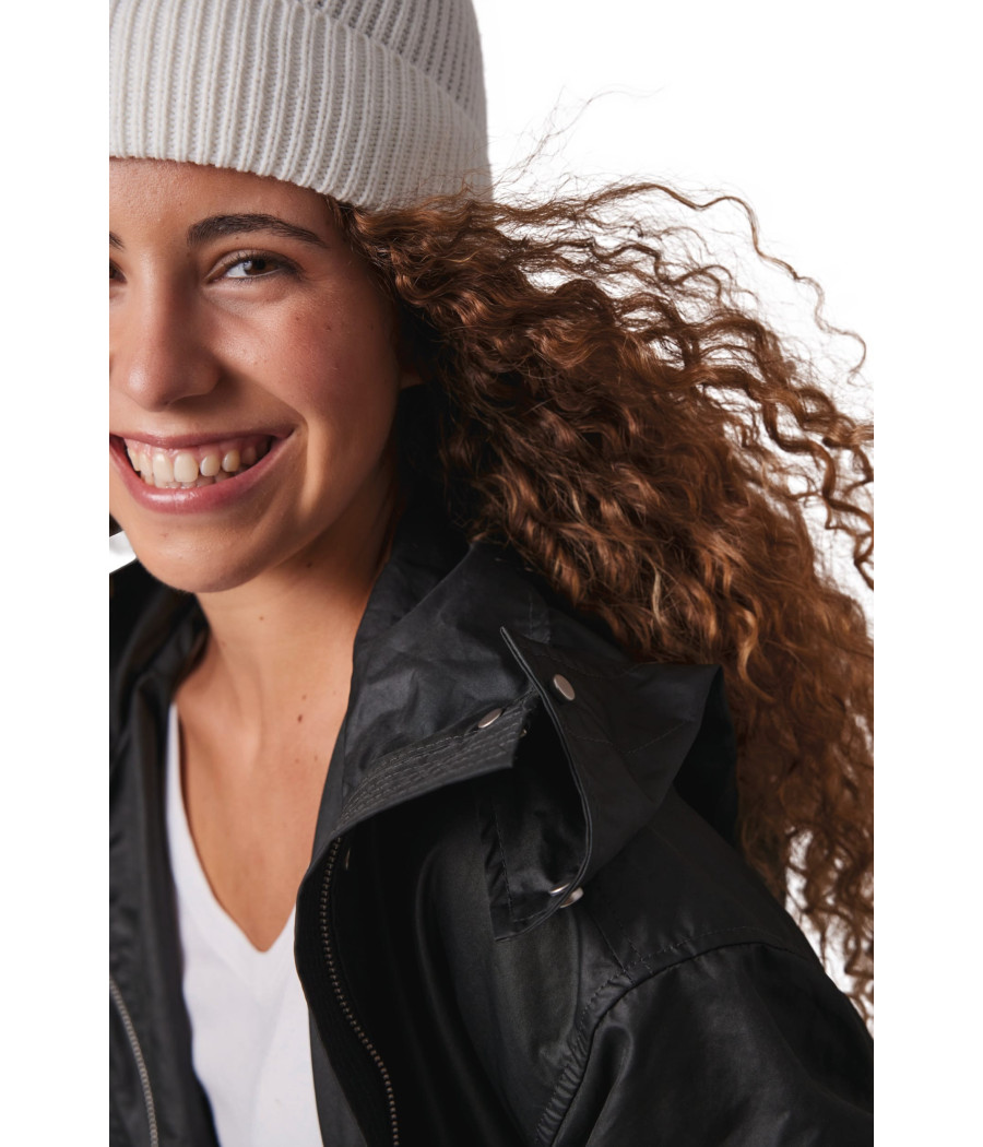 Bonnet côtelé avec revers