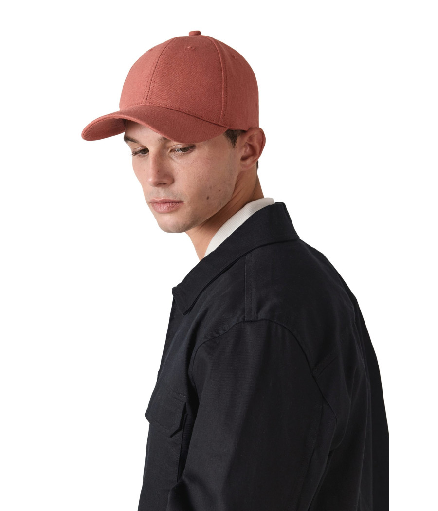 Casquette 6 panneaux en coton recyclé