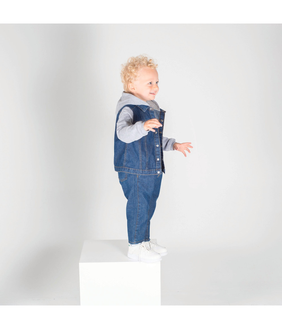 Veste en jean à capuche enfant