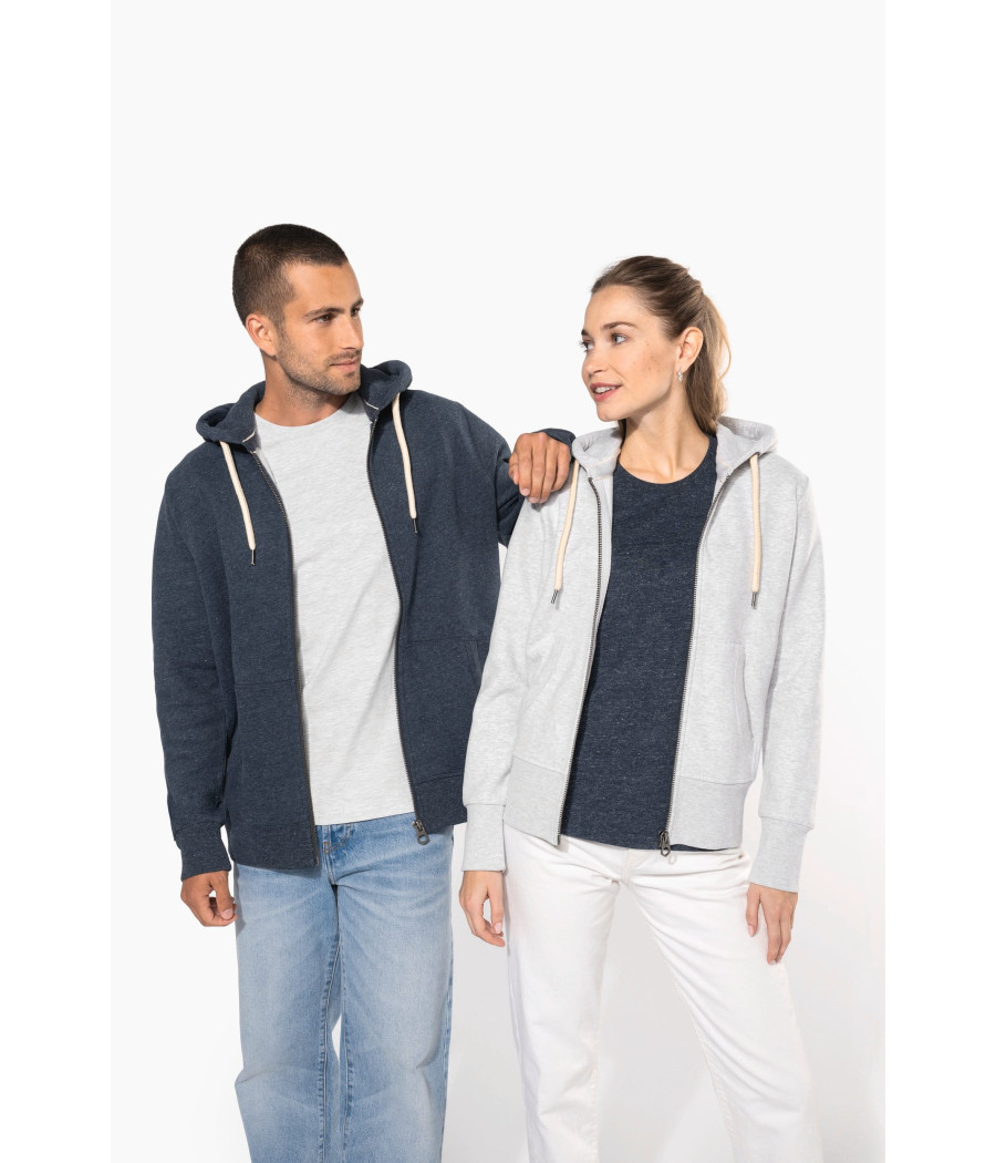 Sweat-shirt vintage zippé à capuche homme