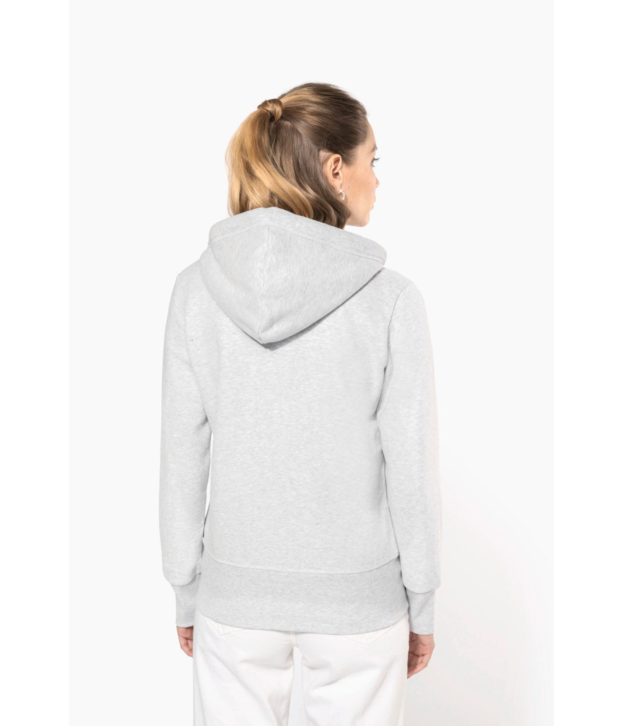 Sweat-shirt vintage zippé à capuche femme