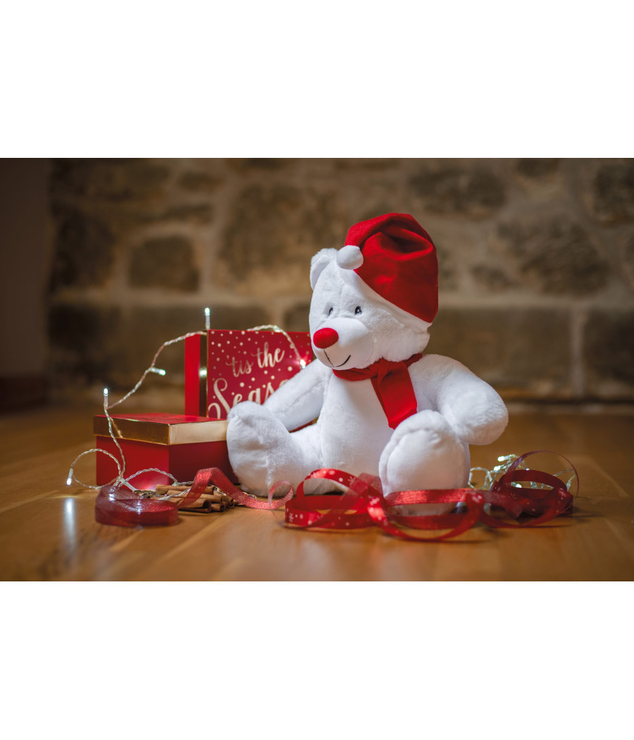 Peluche zippée ours de Noël