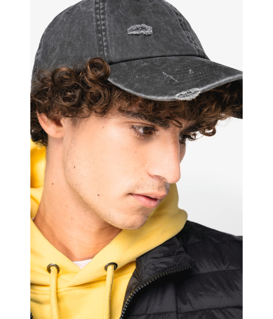 Casquette écoresponsable effet déchiré unisexe