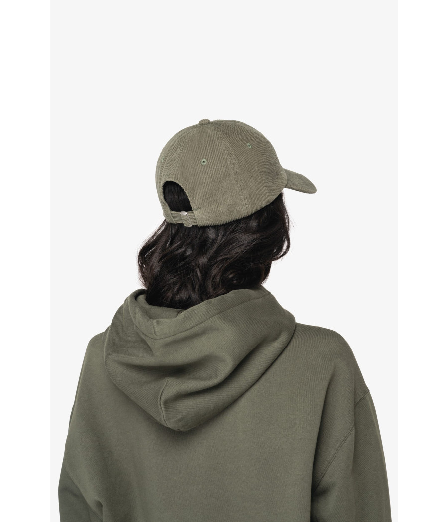 Casquette écoresponsable en velours côtelé 6 panneaux unisexe