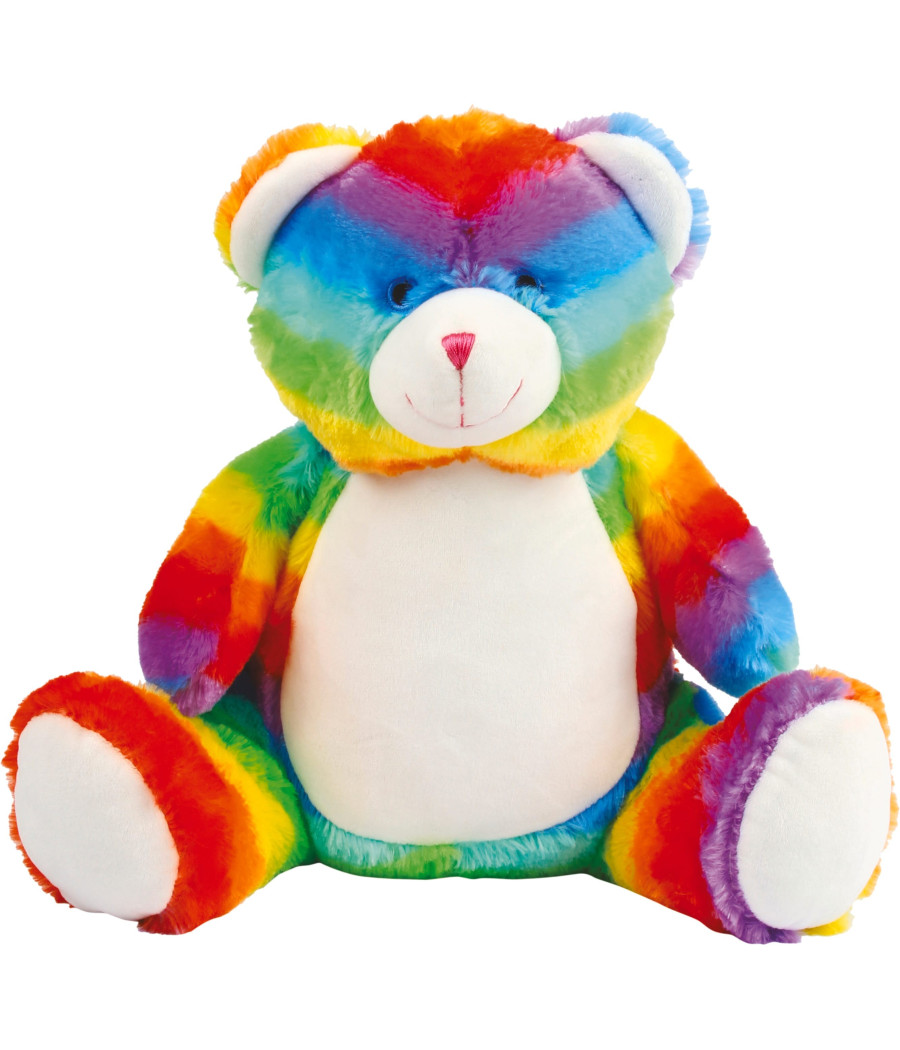 Peluche zippée Ours multicolore