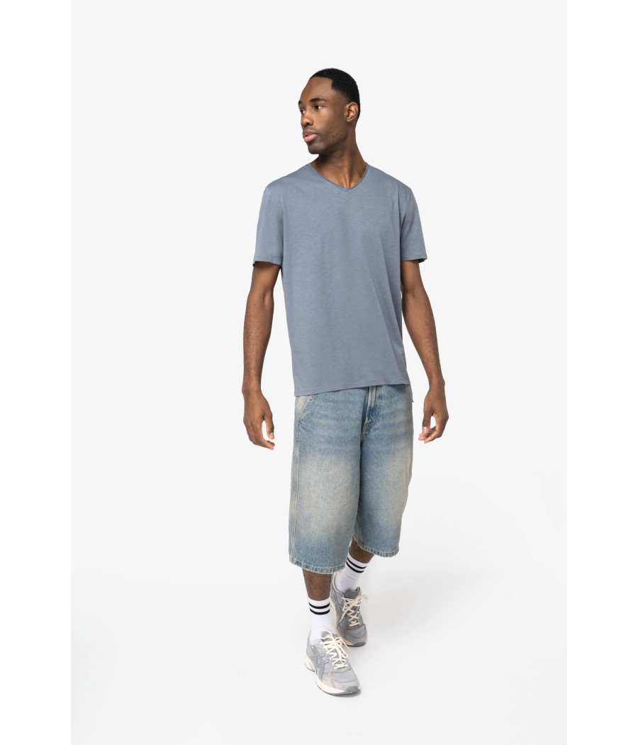 T-shirt écoresponsable slub bords francs homme