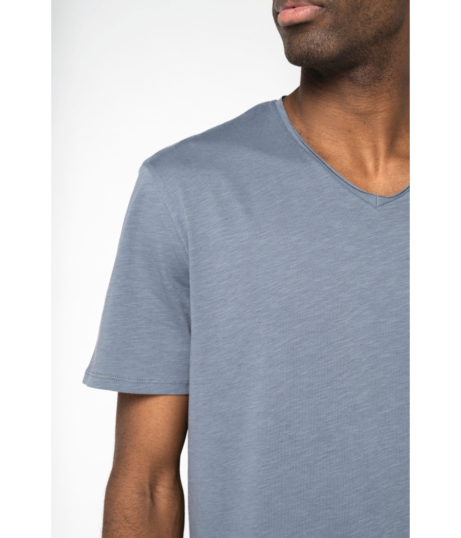 T-shirt écoresponsable slub bords francs homme