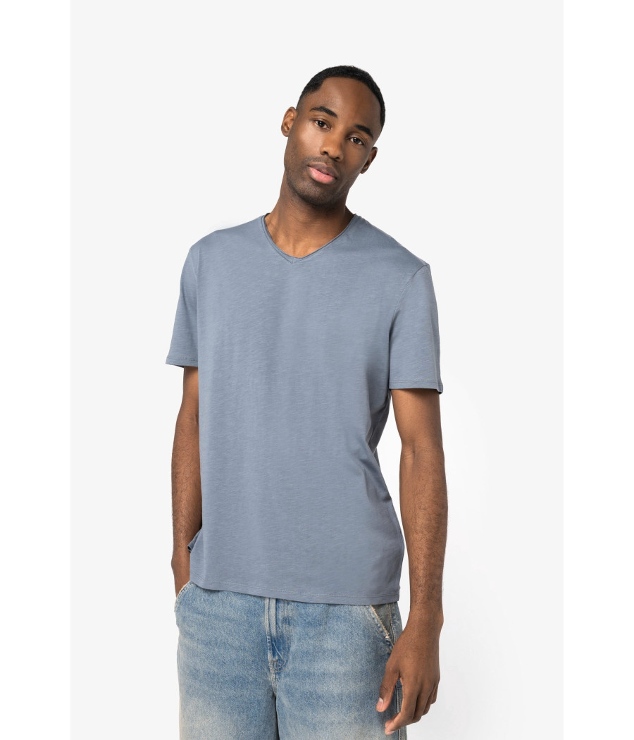 T-shirt écoresponsable slub bords francs homme