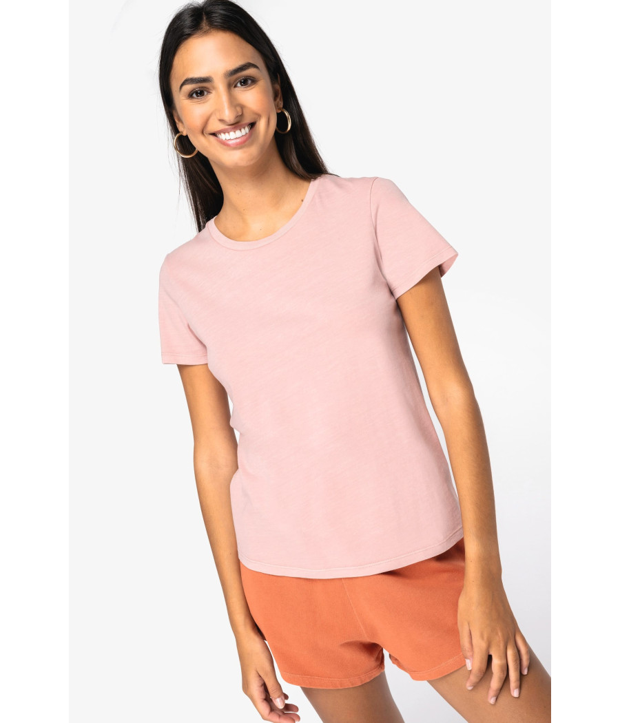 T-shirt écoresponsable délavé femme