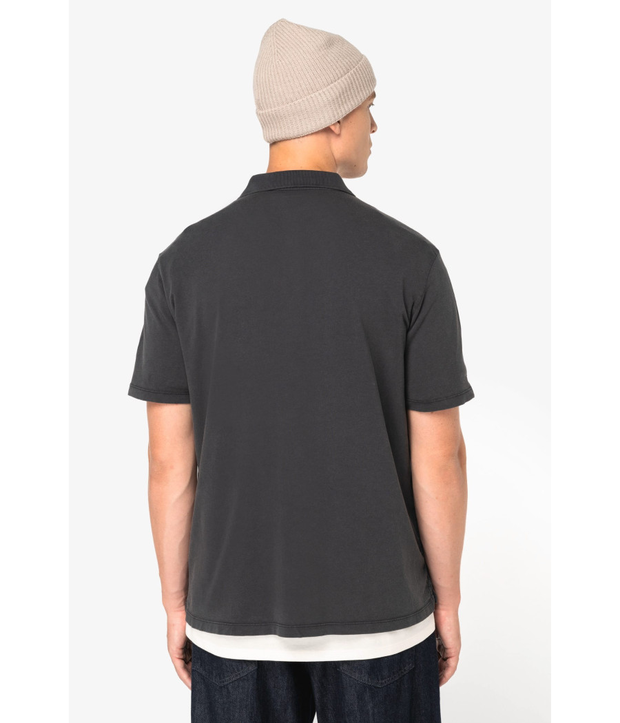 Polo écoresponsable délavé en jersey homme
