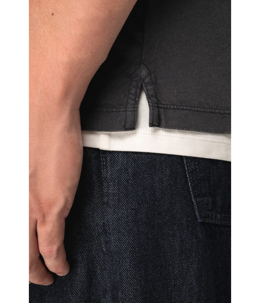 Polo écoresponsable délavé en jersey homme